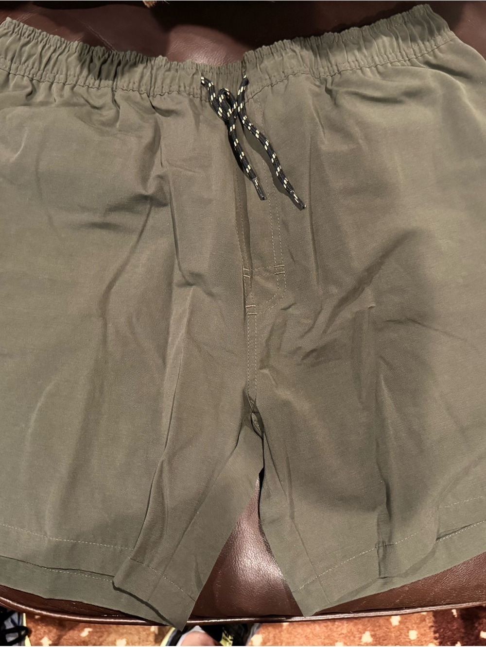 Fayetteville Men's Olive Drawstring Casual Shorts